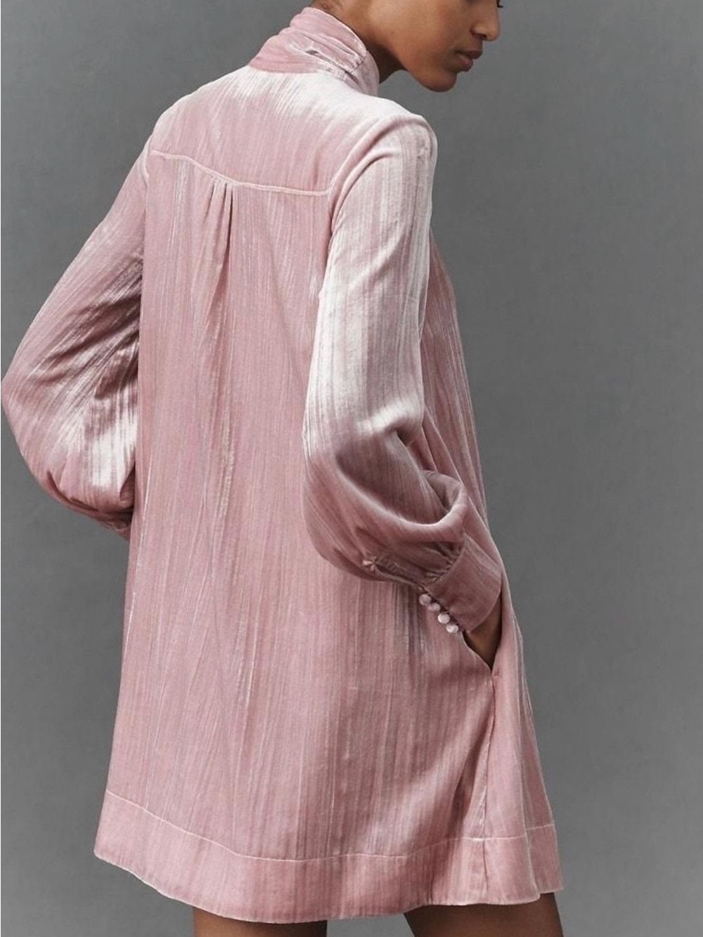 Maeve Carolina Tie Neck Mini Dress - Picture 2 of 13